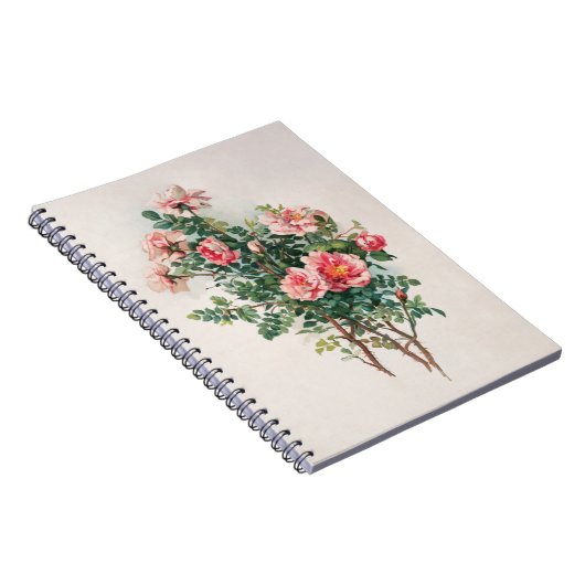 Rosen in Aquarellfarbe Notizblock (Rechte Seite)