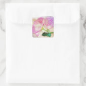 Rosen in Aquarellfarbe Quadratischer Aufkleber (Tasche)