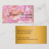 Rosen in Aquarellfarbe Visitenkarte (Vorne/Hinten)