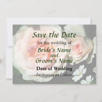Rosen in blass rosa im Garten Save The Date