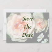 Rosen in blass rosa im Garten Save The Date (Rückseite)
