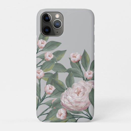 Rosen in blassrosa mit bearbeitbarem Hintergrund Case-Mate iPhone Hülle (Rückseite)