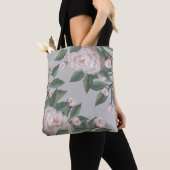 Rosen in blassrosa mit bearbeitbarem Hintergrund Tasche (Von Nahem)