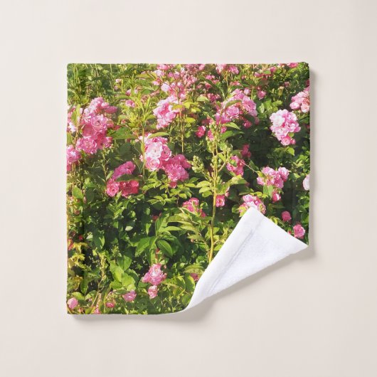 Rosen in Blüte Badhandtuch Set (Waschlappen)