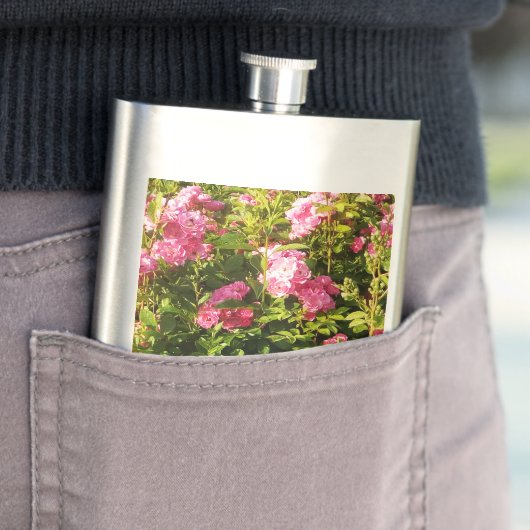 Rosen in Blüte Flachmann (Beispiel)