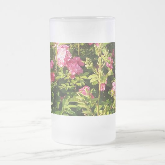 Rosen in Blüte Mattglas Bierglas (Mittel)