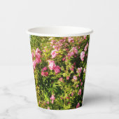 Rosen in Blüte Pappbecher (Rückseite)