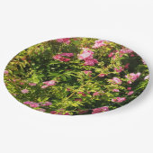 Rosen in Blüte Pappteller (Schrägansicht)