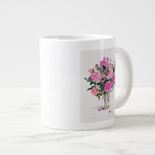 Rosen in einem Glasglas Jumbo-Tasse