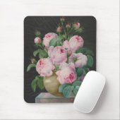 Rosen in einer Vase - Pierre Joseph Redouté Mousepad (Mit Mouse)