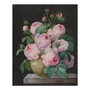 Rosen in einer Vase - Pierre Joseph Redouté Poster
