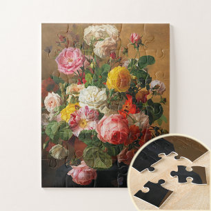 Rosen in einer Vase von Aghate Pilon, Florale Kuns Puzzle