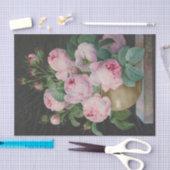 Rosen in einer Vase von Pierre Joseph Seidenpapier (Handwerk)