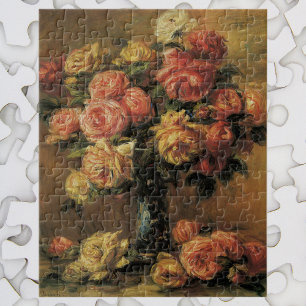 Rosen in einer Vase von Pierre Renoir Puzzle