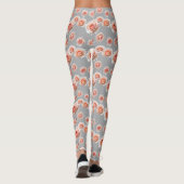 Rosen in Pfirsich- und Koralltönen Leggings (Rückseite)