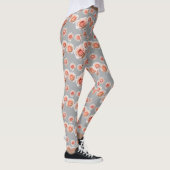 Rosen in Pfirsich- und Koralltönen Leggings (Rechts)