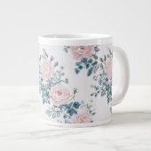 Rosen in Weiß Jumbo-Tasse (Vorderseite Rechts)