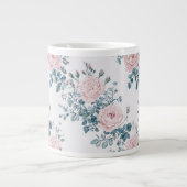 Rosen in Weiß Jumbo-Tasse (Vorderseite)