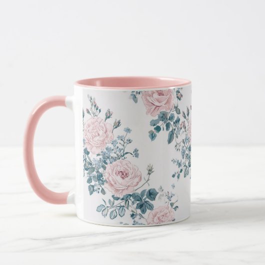 Rosen in Weiß Tasse (Links)