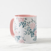 Rosen in Weiß Tasse (Vorderseite Links)