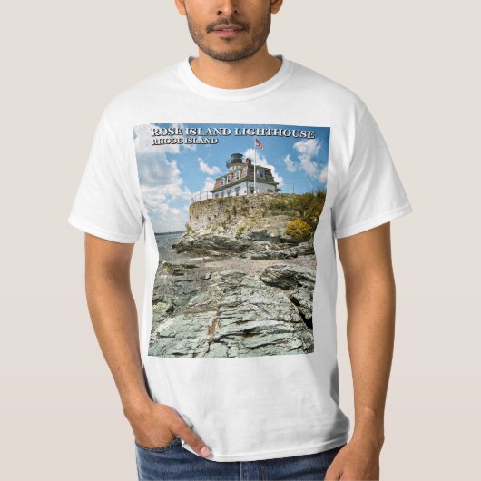 Rosen-Insel-Leuchtturm, Rhode Island T-Shirt (Vorderseite)