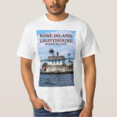 Rosen-Insel-Leuchtturm, Rhode Island T - Shirt (Vorderseite)