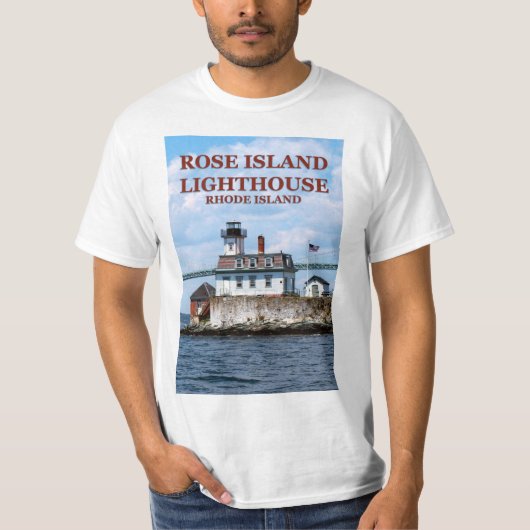 Rosen-Insel-Leuchtturm, Rhode Island T - Shirt (Vorderseite)
