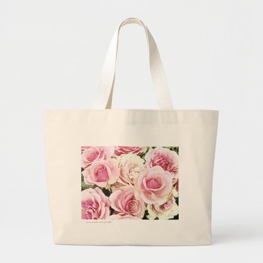 Rosen Jumbo Stoffbeutel (Vorne)