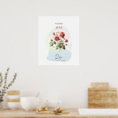 Rosen Juni Geburtsblume Poster (Küche)
