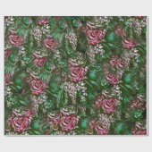 Rosen-Kaskaden Geschenkpapier (Flach)