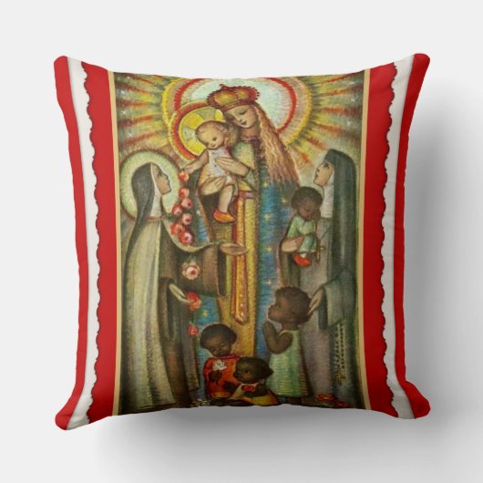 Rosen-Kinder St. Therese Katherine Drexel Mary Kissen (Rückseite)