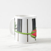 Rosen-Klavier-Tasse Kaffeetasse (Vorderseite Links)