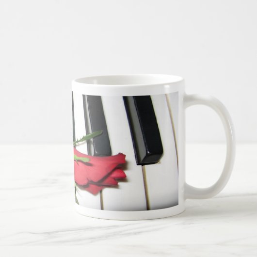 Rosen-Klavier-Tasse Kaffeetasse (Rechts)