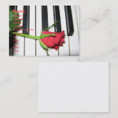 Rosen-Klavier-Visitenkarte Visitenkarte (Vorne/Hinten)