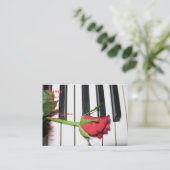 Rosen-Klavier-Visitenkarte Visitenkarte (Stehend Vorderseite)