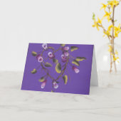 ROSEN-KNOSPEN AUF HERZ-REBE KARTE (Gelbe Blume)