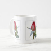 Rosen-Knospen-Platten Kaffeetasse (Vorderseite Links)