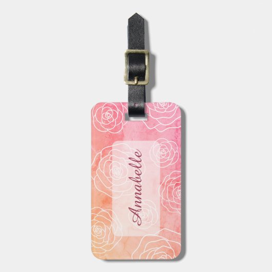 Rosen-Kontur Gepäckanhänger (Vorderseite vertikal)