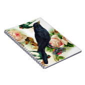 Rosen-Krähen-Mut-Notizbuch Notizblock (Rechte Seite)