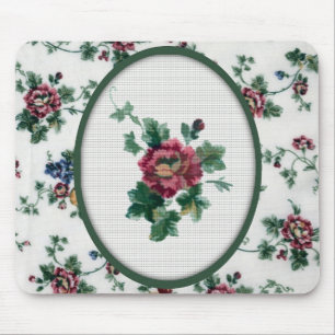 Rosen Kreuzstich-Mauspad Mousepad