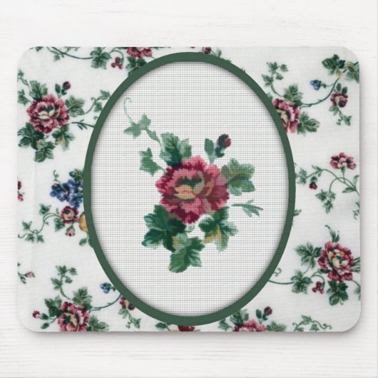 Rosen Kreuzstich-Mauspad Mousepad (Vorne)