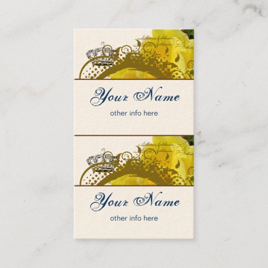 Rosen, Krone, Wirbel u. Visitenkarte (Vorderseite)