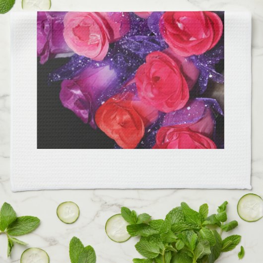 Rosen Küchentuch (Gefaltet)