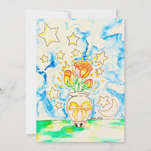 Rosen Kunst Einladung (Vorderseite)