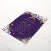 Rosen Lila Goldbarmherzigkeit Folieneinladung (Gedreht)