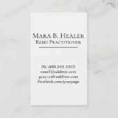 *~* Rosen-Lotos-Herz-Nirwana-Yoga-Massage Reiki Visitenkarte (Rückseite)