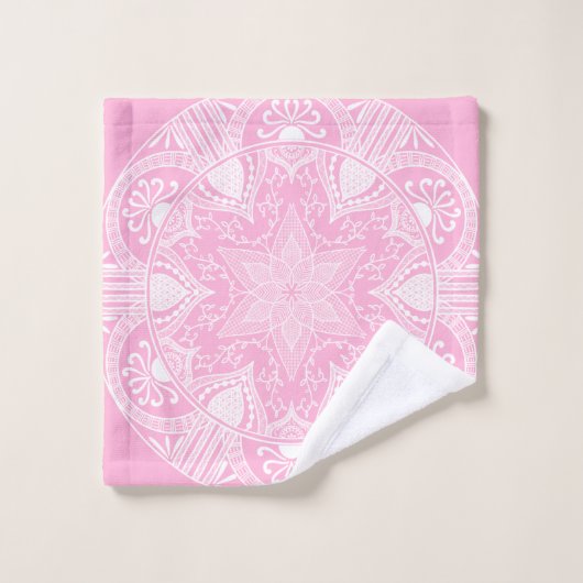 Rosen-Mandala Badhandtuch Set (Waschlappen)