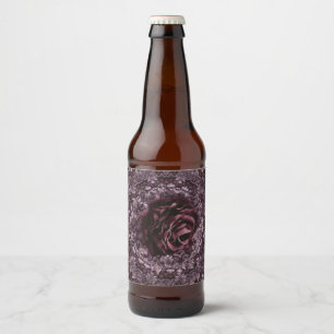 Rosen-Mandala Bierflaschenetikett