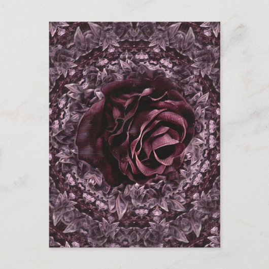 Rosen-Mandala Postkarte (Vorderseite)