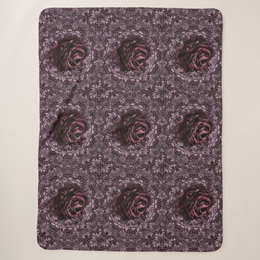 Rosen-Mandala Sherpadecke (Vorderseite)